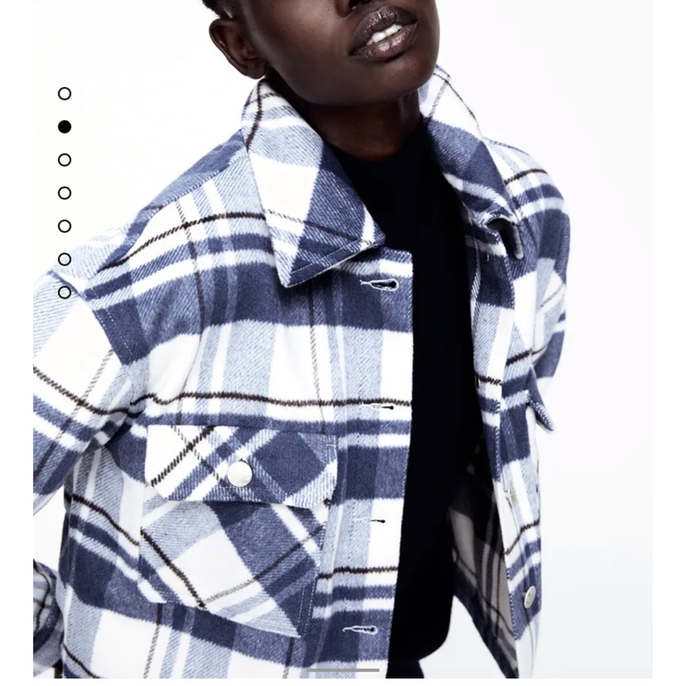 Zara Cropped plaid over shirt